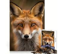 Portrait d'un Adolescent Renard Roux Puzzle de 1000 pièces Jeu de réflexion Relaxant et décontracté Cadeau touchant (38x26cm)