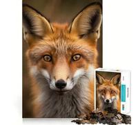 Portrait d'un Adolescent Renard Roux Puzzle de 1000 pièces Jeu de réflexion Relaxant et décontracté Cadeau touchant (38x26cm)