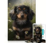 Portrait d'un Adorable Chiot Puzzle de 1000 pièces pour Adolescents Améliore la mémoire Loisirs faciles Découpe Ferme Décoration Murale (38x26cm)