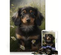 Portrait d'un Adorable Chiot Puzzle de 1000 pièces pour Adolescents Améliore la mémoire Loisirs faciles Découpe Ferme Décoration Murale (38x26cm)