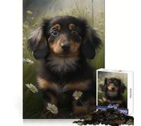 Portrait d'un Adorable Chiot Puzzle de 1000 pièces pour Adolescents Jeu de logique et d'adresse Détente mentale Cadeau de Noël précis (50x75cm)