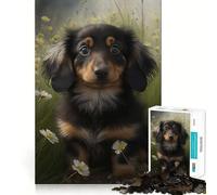 Portrait d'un Adorable Chiot Puzzle de 1000 pièces pour Adolescents Jeu de logique et d'adresse Détente mentale Cadeau de Noël précis (50x75cm)