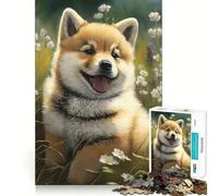 Portrait d'un Adorable Chiot Puzzle de 1000 pièces pour Adolescents Jeu de logique Puissant Idée Cadeau d'anniversaire Bords Nets pour se détendre (50x75cm)