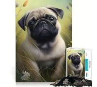 Portrait d'un Adorable Chiot Puzzle de 1000 pièces pour Adolescents Jeu de logique Solide Amusant et paisible Découpe de précision (50x75cm)