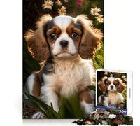 Portrait d'un Adorable Chiot Puzzle de 1000 pièces pour Adultes Jeu de réflexion Relaxant et apaisant Image à Assembler Cadeau de Noël (38x26cm)