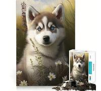 Portrait d'un Adorable Chiot Puzzle de 1000 pièces pour Adultes Puzzle Relaxant et Artistique à Assembler Cadeau Unique (38x52cm)