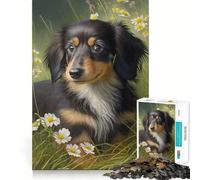 Portrait d'un Adorable Chiot Puzzle de 1000 pièces pour Adultes Stimule la mémoire Passe-Temps à la Maison Décoration Murale (50x75cm)