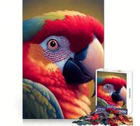 Portrait d'un Ara Rouge Puzzle de 1000 pièces pour Adolescents Améliore la mémoire, détente mentale, Bords Nets, Cadeau créatif (38x52cm)