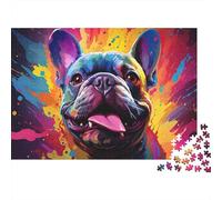 Portrait d'un Bouledogue_1 Puzzle 1000 Pièces Adulte avec Emboîtement Parfait, Puzzle Complexe Puzzle De Développement Cognitif pour Une Activité Intergénérationnelle, Passion Nature Et Faune 52x38cm