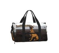 Portrait d'un Boxer Brun de Plage,Sac de Sport bandoulière à Main, Sac de Voyage Grande capacité pour Femmes et Hommes