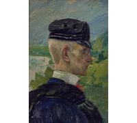 Portrait d'un garçon - Étude pour prières du matin - Affiche imprimée par Carl Larsson (61 x 91,4 cm)