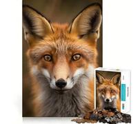 Portrait d'un Renard Roux Puzzle de 1000 pièces pour Adolescents Stimule la mémoire Loisirs à la Maison Image à Assembler Joli Cadeau (50x75cm)