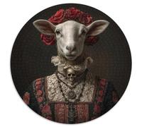 Portrait d'une bergère Puzzles pour Adultes 1000pcs (67.5x67.5cm),Jeux De Défi