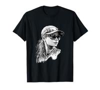 Portrait d'une Femme Portant Une Tenue Glamour T-Shirt