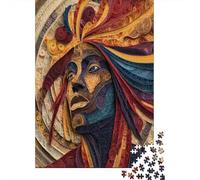 Portrait d'une Femme tribale Africaine Cadeau Unique Décoration Intérieure Jeu Éducatif Challenge Toy Adultes & Enfants des 14 Ans 70x50cm/1000pcs