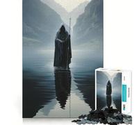 Portrait d'une Figure encapuchonnée Puzzle de 1000 pièces pour Adultes Stimule la mémoire Passe-Temps à la Maison Décoration Murale (50x75cm)