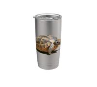 Portrait d'une jeune tortue sauvage isolée Gobelet isotherme en acier inoxydable double paroi