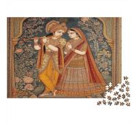 Portrait d'une personnePuzzles 1000 Pièces pour Adultes, Style de Peinture Miniature indiennejeux Éducatifs, Décoration D'intérieur52x38cm/1000pcs