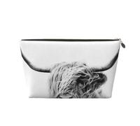 Portrait d'une Vache Highland, Trousse de Maquillage Trousse à cosmétiques Trousse de Toilette de Voyage Portable Pochette de Toilette