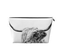 Portrait d'une Vache Highland, Trousse de Toilette Trousse de Maquillage Sac à cosmétiques Trousse de Toilette de Voyage Portable
