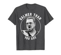 Portrait en Cercle de Big Lebowski Walter, Plus Calme Que Vous ne l'êtes T-Shirt, Homme, Chiné Foncé, M
