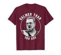 Portrait en Cercle de Big Lebowski Walter, Plus Calme Que Vous ne l'êtes T-Shirt, Homme, Marron, XXL