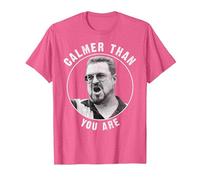 Portrait en Cercle de Big Lebowski Walter, Plus Calme Que Vous ne l'êtes T-Shirt, Homme, Rose Chiné, M
