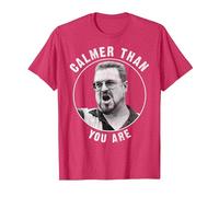 Portrait en Cercle de Big Lebowski Walter, Plus Calme Que Vous ne l'êtes T-Shirt, Homme, Rouge Chiné, XL
