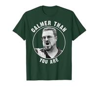 Portrait en Cercle de Big Lebowski Walter, Plus Calme Que Vous ne l'êtes T-Shirt, Homme, Vert Forêt, XL