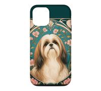 Portrait Floral de Chien Shih Tzu Art Nouveau Coque pour iPhone 12/12 Pro