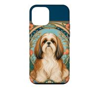 Portrait Floral de Chien Shih Tzu Art Nouveau Coque pour iPhone 12 Mini