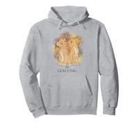 Portrait floral Disney Le Roi Lion Simba et Nala Sweat à Capuche