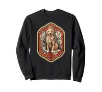 Portrait Floral Japonais Golden Retriever Art Sweatshirt