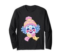 Portrait Graphique de Clown Souriant d'hiver Mignon de Cirque Manche Longue