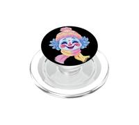 Portrait Graphique de Clown Souriant d'hiver Mignon de Cirque PopSockets PopGrip pour MagSafe
