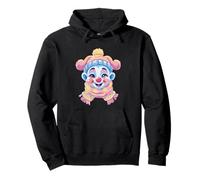 Portrait Graphique de Clown Souriant d'hiver Mignon de Cirque Sweat à Capuche