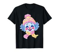 Portrait Graphique de Clown Souriant d'hiver Mignon de Cirque T-Shirt