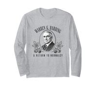 Portrait Historique de Warren G Harding Retour à la normalité Manche Longue