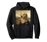 Portrait inspiré de Mona Lisa Golden Retriever Sweat à Capuche