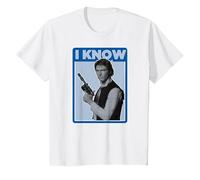 Portrait latéral de Star Wars Han Solo I Know T-Shirt, Enfant, Blanc, 3 Ans