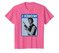 Portrait latéral de Star Wars Han Solo I Know T-Shirt, Enfant, Rose Chiné, 2 Ans