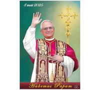 Portrait Léon XIV au Vatican: 10 Images souples avec prière au dos