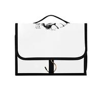 Portrait Lunettes de singe sur blanc Stay Cool Motif noir et blanc 1 PC Trousse de toilette à suspendre Portable Maquillage Organisateur Brosse Étui de rangement Portable Voyage Cosmétique avec