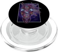 Portrait majestueux d'amant de Chevaux inspiré de la Galaxie Cosmique PopSockets PopGrip pour MagSafe