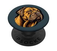 Portrait majestueux de Bullmastiff - Noble Bullie Dog PopSockets PopGrip Adhésif