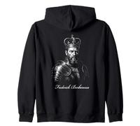 Portrait médiéval de Frederick Barbarossa Roi Empereur Sweat à Capuche