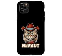 Portrait Meowdy Cat Cowboy Western Rodéo Pet Country Coque pour iPhone 11 Pro Max