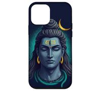 Portrait Minimal de Shiva Croissant de Lune Art Spirituel Coque pour iPhone 12 Mini