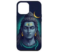 Portrait Minimal de Shiva Croissant de Lune Art Spirituel Coque pour iPhone 12 Pro Max