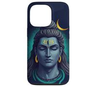 Portrait Minimal de Shiva Croissant de Lune Art Spirituel Coque pour iPhone 13 Pro